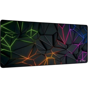 SUBBLIM Neon Obsidian XL Tapete Gaming Preto, Multicor