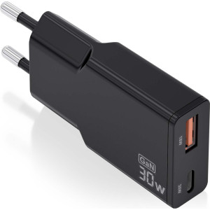 AISENS ASCH-30W2P047-BK carregador de dispositivos móveis Câmara digital, MP3, MP4, Telemóvel, Navigator, Computador portátil,