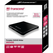Transcend TS8XDVDS-K unidade de disco ótico DVD±R RW Preto