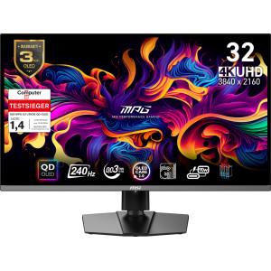 MSI MPG 321URXDE QD-OLED monitor de ecrã 80 cm (31.5") 3840 x 2160 pixels 4K Ultra HD Preto