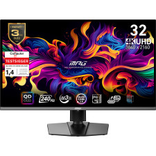 MSI MPG 321URXDE QD-OLED monitor de ecrã 80 cm (31.5") 3840 x 2160 pixels 4K Ultra HD Preto