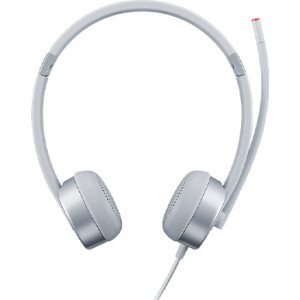 Lenovo 100 Stereo Analogue Headset Auscultadores Escritório Call center Prateado
