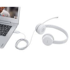 Lenovo GXD1E71385 auscultador Auscultadores Com fios Pulso Chamadas Música USB Type-A Cinzento