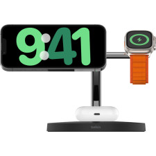 Belkin BoostCharge Pro Auscultadores, Smartphone, Smartwatch Preto USB Carregamento wireless Interior