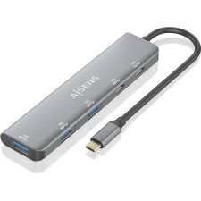 AISENS A109-0857 hub de interface USB 3.2 Gen 1 (3.1 Gen 1) Type-C 5 Mbit s Cinzento