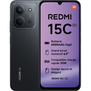 Xiaomi Redmi 15C 5G 17,5 cm (6.9") Dual SIM híbrido USB Type-C 4 GB 256 GB 6000 mAh Preto