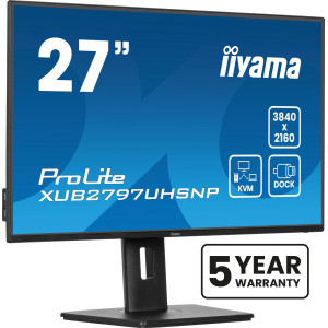 iiyama ProLite XUB2797UHSNP-B1 monitor de ecrã 68,6 cm (27") 3840 x 2160 pixels 4K Ultra HD LED Preto