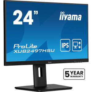 iiyama XUB2497HSU-B2 monitor de ecrã 60,5 cm (23.8") 1920 x 1080 pixels Full HD LED Preto