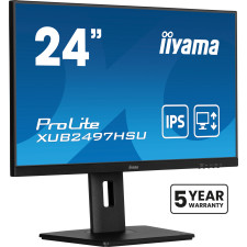 iiyama XUB2497HSU-B2 monitor de ecrã 60,5 cm (23.8") 1920 x 1080 pixels Full HD LED Preto