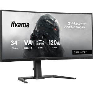 iiyama GCB3482WQSU-B1 monitor de ecrã 86,4 cm (34") 3440 x 1440 pixels UltraWide Quad HD LED Preto