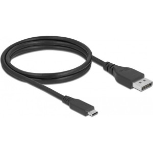 DeLOCK 86040 adaptador de cabo de vídeo 1,5 m USB Type-C DisplayPort Preto