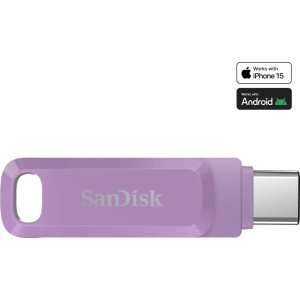 SanDisk Ultra Dual Drive Go unidade de memória USB 1 TB USB Type-C 3.2 Gen 1 (3.1 Gen 1) Lavanda