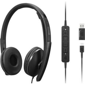 Lenovo 4XD1M45627 auscultador Auscultadores Com fios Fita de cabeça USB Type-C Preto