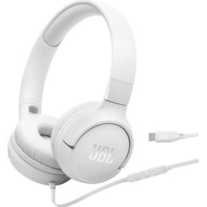JBL Tune 520C USB-C Auscultadores Com fios Fita de cabeça Chamadas Música USB Type-C Branco