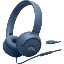 JBL Tune 520C USB-C Auscultadores Com fios Fita de cabeça Chamadas Música USB Type-C Azul