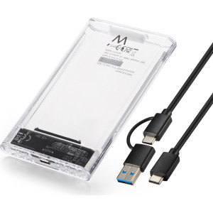 Ewent EW7064 Caixa para Discos Rígidos Compartimento SSD Transparente 2.5"