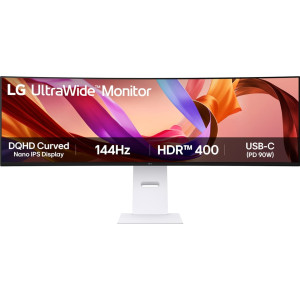 LG 49U950A-W monitor de ecrã 124,5 cm (49") 5120 x 1440 pixels Dual QHD LED Preto, Branco