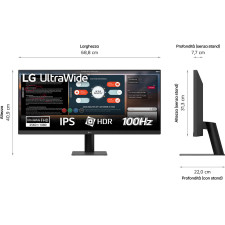 LG 29U511A-B monitor de ecrã 73,7 cm (29") 2560 x 1080 pixels WFHD LCD Preto