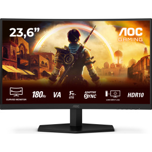 AOC G4 C24G42E monitor de ecrã 59,9 cm (23.6") 1920 x 1080 pixels Full HD LED Preto, Vermelho