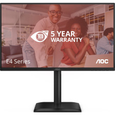 AOC 24E4U monitor de ecrã 60,5 cm (23.8") 1920 x 1080 pixels Full HD LED Preto