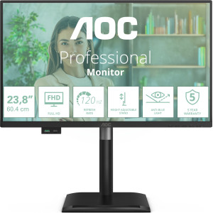AOC 24P4U monitor de ecrã 60,5 cm (23.8") 1920 x 1080 pixels Full HD Preto