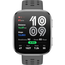 Amazfit Bip 6 Charcoal 5 cm (1.97") AMOLED Digital 390 x 450 pixels Ecrã táctil Prateado GPS