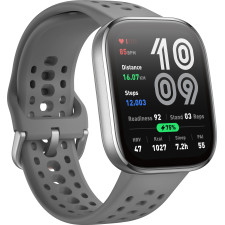 Amazfit Bip 6 Charcoal 5 cm (1.97") AMOLED Digital 390 x 450 pixels Ecrã táctil Prateado GPS