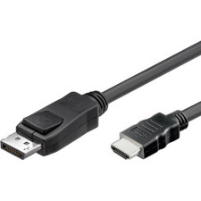 Alcasa DP-HDMI adaptador de cabo de vídeo 2 m DisplayPort HDMI Type A (Standard) Preto