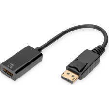Digitus AK-340415-002-S adaptador de cabo de vídeo 0,2 m DisplayPort HDMI Type A (Standard) Preto