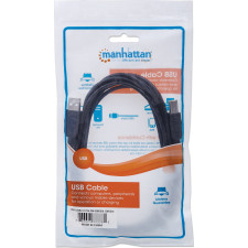 Manhattan 333382 cabo USB USB 2.0 3 m USB A USB B Preto