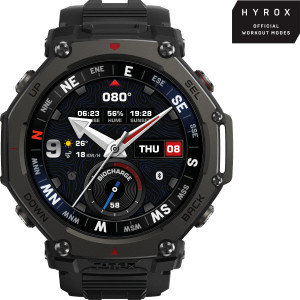 Amazfit T-Rex 3 Pro 3,81 cm (1.5") AMOLED 48 mm Digital 480 x 480 pixels Ecrã táctil Preto Wi-Fi GPS