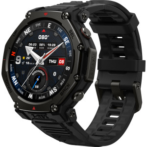 Amazfit T-rex 3 Pro 3,35 cm (1.32") AMOLED 44 mm Digital 466 x 466 pixels Ecrã táctil Preto Wi-Fi GPS