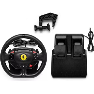 Thrustmaster T98-P FERRARI 296 GTB Preto Volante + Pedais Analógico   Digital PC, PlayStation 4, PlayStation 5