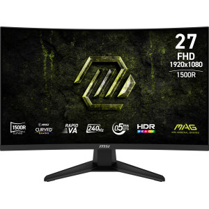 MSI MAG 275CF X24 monitor de ecrã 68,6 cm (27") 1920 x 1080 pixels Full HD LCD Preto