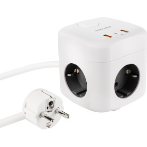 Nanocable 10.37.0011 extensão elétrica 1,4 m 3 tomada(s) CA Branco