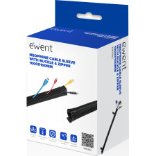 Ewent EW1562 organizador de cabos Universal Manga de cabo Preto 1 unidade(s)