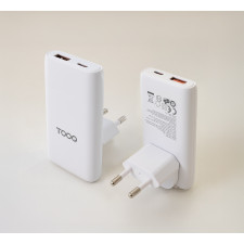 TooQ TQWC-GANSL65W1A1C carregador de dispositivos móveis Universal Branco AC Carregamento rápido Interior