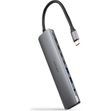 Nanocable 10.16.4608 base & duplicador de portas Com fios USB 3.2 Gen 1 (3.1 Gen 1) Type-C Cinzento