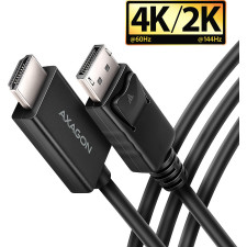 Axagon RVD-HI20C2 adaptador de cabo de vídeo 1,8 m DisplayPort HDMI Preto