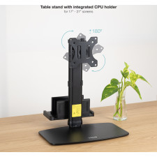 TooQ DB1128TN-B montagem e suporte para monitores 68,6 cm (27") Secretária Preto
