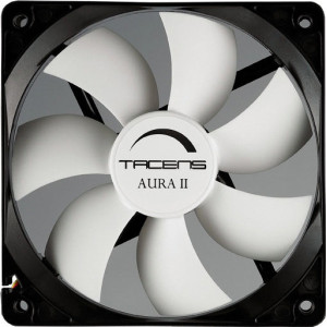 Tacens Aura II 12cm Caixa de computador Ventoinha Preto, Branco