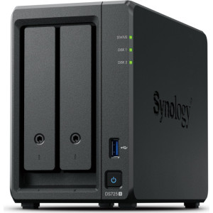 Synology DiskStation DS725+ servidor NAS e de armazenamento Ryzen Embedded R1600 4 GB DDR4 0 TB Preto