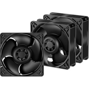 ARCTIC S12038-4K - 3 Pack Caixa de computador Ventoinha 12 cm Preto 3 unidade(s)