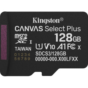 Kingston Technology Canvas Select Plus Gen3 128 GB MicroSDXC UHS-I Classe 10