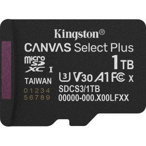 Kingston Technology Canvas Select Plus Gen3 1 TB MicroSDXC UHS-I Classe 10