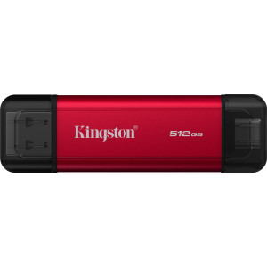 Kingston Technology Dual Portable 512 GB USB Type-A   USB Type-C 3.2 Gen 2 (3.1 Gen 2) Preto, Vermelho