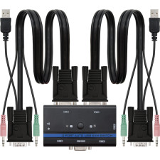 Nanocable 10.12.0001 chaveador KVM Montagem em prateleira Preto