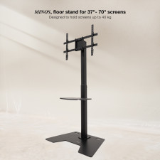 TooQ Suporte De Chão Com Ajuste De Altura Para Ecrãs De 37” - 70”