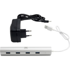 Woxter Hub 73 USB 3.2 Gen 1 (3.1 Gen 1) Type-A 5000 Mbit s Prateado