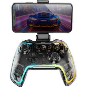 Mars Gaming MGP-BT2 Preto, Transparente Bluetooth USB Gamepad Analógico   Digital Android, Nintendo Switch, Nintendo Switch 2,